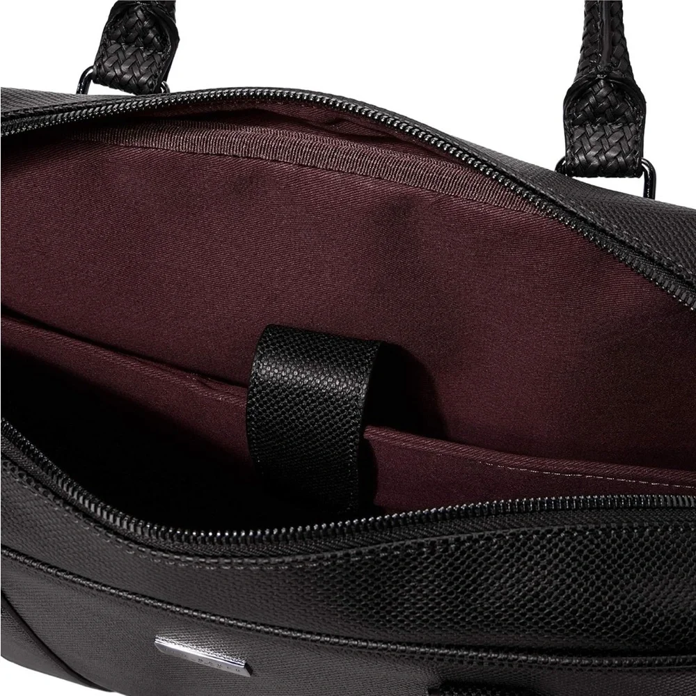 Ted Baker Black Briefcase with Brown Trim